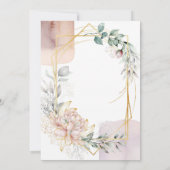 The Aureate Frame Mauve Floral Greenery Bridal  Kaart (Achterkant)