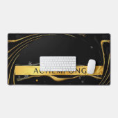 The Auric Cascade: High-Contrast Liquid Gold Achem Bureaumat (Keyboard & Muis)