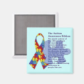"The Autism Awareness Ribbon" Magneet (Voorkant / Achterkant)