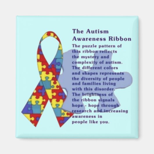 "The Autism Awareness Ribbon" Magneet (Voorkant)
