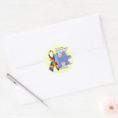 "The Autism Awareness Ribbon" Ronde Sticker (Envelop)