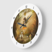 The Autumn Fairy Wall Clock Grote Klok (Hoek)