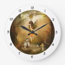 The Autumn Fairy Wall Clock