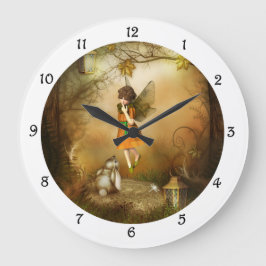 The Autumn Fairy Wall Clock Grote Klok