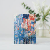 "The Avenue in the Rain" van Childe Hassam Briefkaart (Staand voorkant)