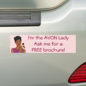 The Avon Lady, Beauty Model, African American Bumpersticker (Op auto)