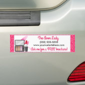The Avon Lady, Roze Leopard Cosmetics Bumpersticker (Op auto)