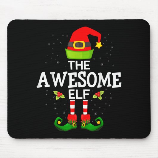 The Awesome Elf Christmas Family Matching Pajama Muismat (Voorkant)
