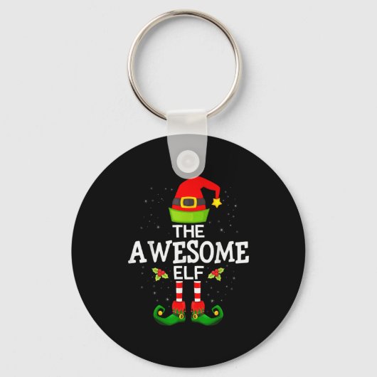 The Awesome Elf Christmas Family Matching Pajama Sleutelhanger (Voorkant)