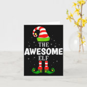 The Awesome Elf Christmas Pjs Matching Pajama  Kaart (Gele Bloem)
