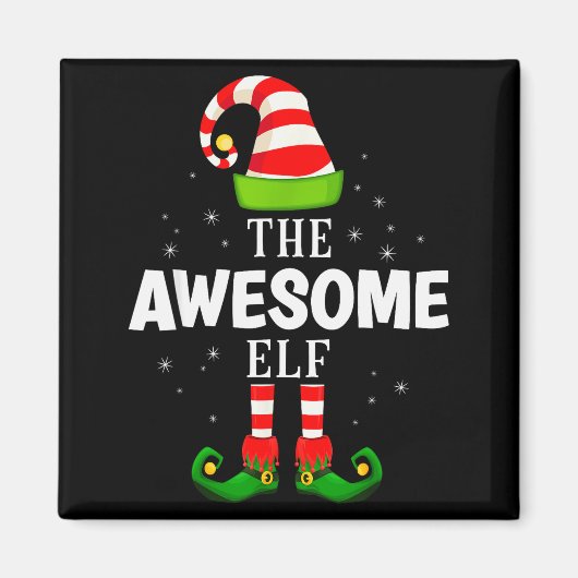 The Awesome Elf Christmas Pjs Matching Pajama  Magneet (Voorkant)