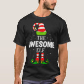 The Awesome Elf Christmas Pjs Matching Pajama  T-shirt (Voorkant)