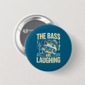 The B Are Laughing Funny Fishing Design  Ronde Button 5,7 Cm (Voorkant /achterkant)