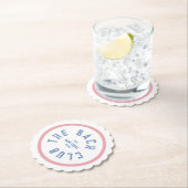 The Bach Club Blauwe Kam Blauwe Streep Kartonnen Onderzetters (Insitu)