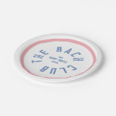 The Bach Club Blauwe Kam Blauwe Streep Papieren Bordje (Gekanteld)