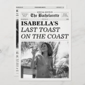 The Bachelorette Newspaper Last Toast On The Coast Kaart (Voorkant / Achterkant)