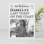 The Bachelorette Newspaper Last Toast On The Coast Kaart (Staand voorkant)