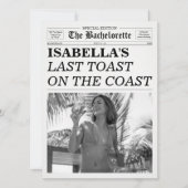 The Bachelorette Newspaper Last Toast On The Coast Kaart (Voorkant)