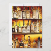 The Back Bar Artistieke Aquarel Feest Kaart (Voorkant)