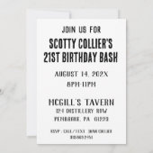 The Back Bar Artistieke Aquarel Feest Kaart (Achterkant)