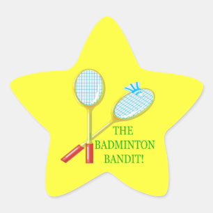 The Badminton Bandit Ster Sticker