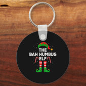 The Bah Humbug Elf Xmas Matching Family Elf Christ Sleutelhanger (Voorkant)