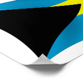 The Bahamas Vlag Poster Afdruk (Hoek)