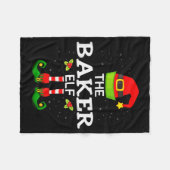 The Baker Elf Christmas Family Matching Pajama  Fleece Deken (Voorkant (Horizontaal))