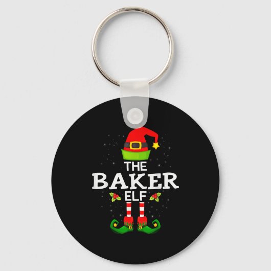 The Baker Elf Christmas Family Matching Pajama Sleutelhanger (Voorkant)