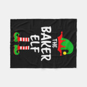 The Baker Elf Matching Family Christmas Fleece Deken (Voorkant (Horizontaal))