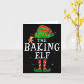 The Baking Elf Group Matching Family Christmas Coo Kaart (Gele Bloem)