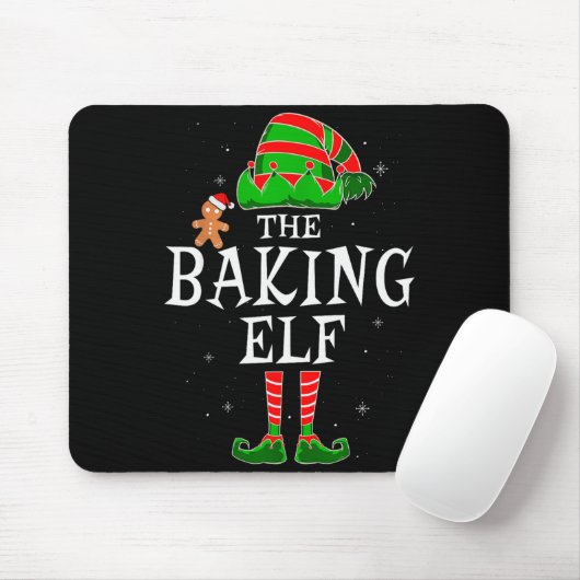 The Baking Elf Group Matching Family Christmas Coo Muismat (Met muis)