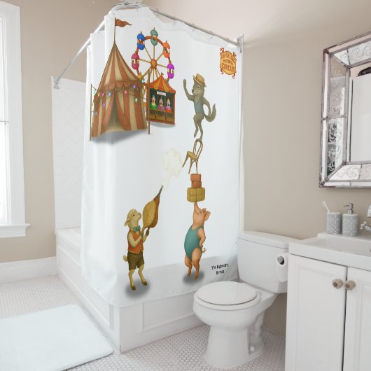 The Balancing Bunch Douchegordijn (In situ)