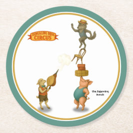 The Balancing Bunch Ronde Kartonnen Onderzetter