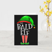 The Bald Elf Family Matching Group Christmas Gift Kaart (Gele Bloem)