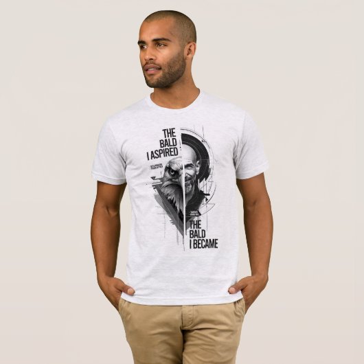 The Bald I Became – Premium Graphic Tee T-shirt (Voorkant volledig)