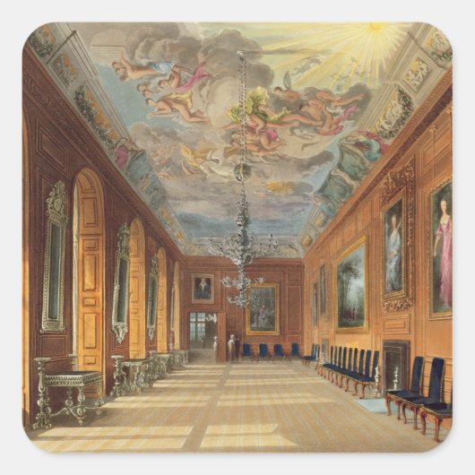 The Ball Room, Windsor Castle, uit 'Royal Residen' Vierkante Sticker (Voorkant)