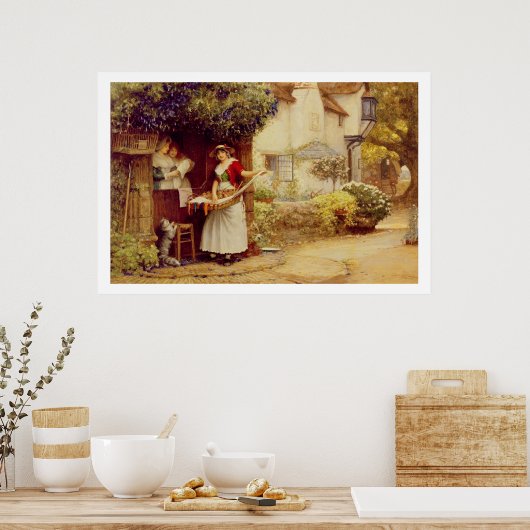 The Ballad Seller, 1902 (olie aan boord) Poster (Keuken)