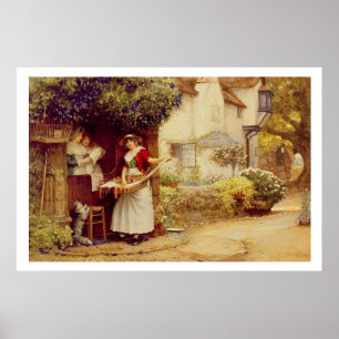 The Ballad Seller, 1902 (olie aan boord) Poster