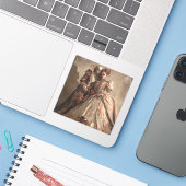 The Ballade of Her Bones — Gothic Fine Art  Sticker (Laptop met iPhone)