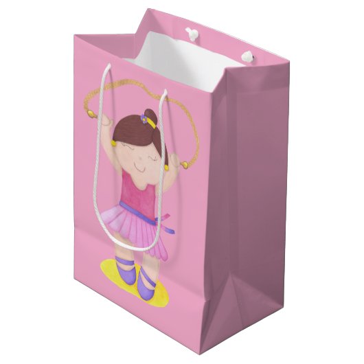 The Ballerina Jumping Rope Medium Cadeauzakje (Voorkant Gekanteld)