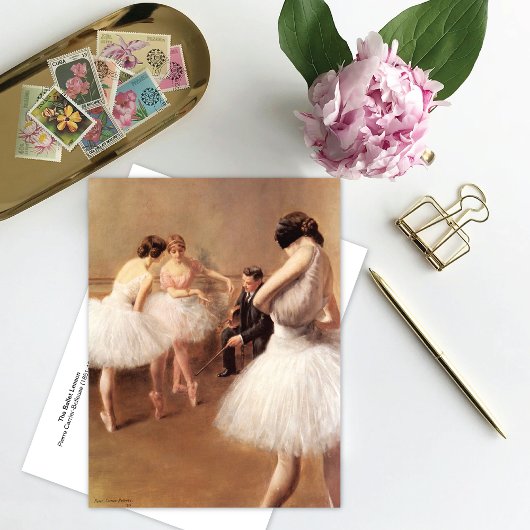 The Ballet Lesson Pierre Carrier-Belleuse Briefkaart