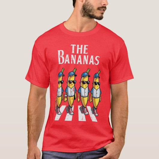 The Banana Crossing Funny Fruit Meme Parody Men Wo T-shirt (Voorkant)
