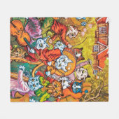 The Band Plays, Louis Wain Fleece Deken (Voorkant (Horizontaal))