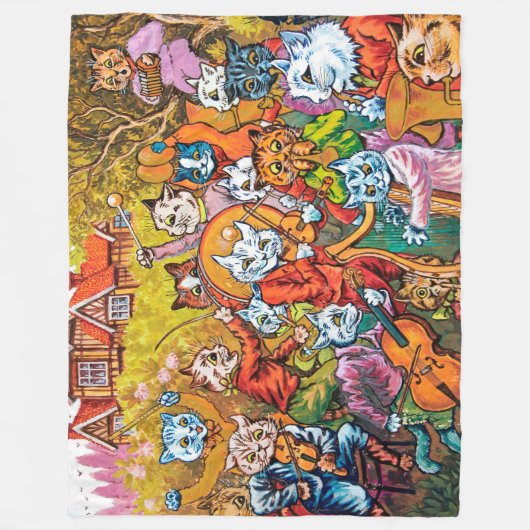The Band Plays, Louis Wain Fleece Deken (Voorkant)