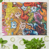 The Band Plays, Louis Wain Theedoek (Gevouwen)