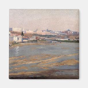 The Banks of the River Manzanares, 1912 (olie op c Magneet