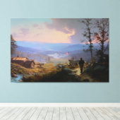 The Banner and the Valley  Canvas Afdruk (Insitu (Houten vloer))