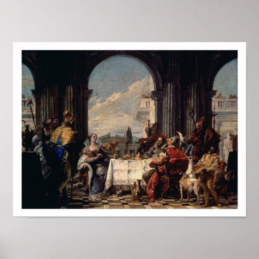 The Banquet of Anthony and Cleopatra, c.1744 (oil) Poster (Voorkant)