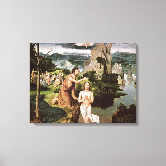 The Baptism of Christus, c.1515 Canvas Afdruk (Voorkant)